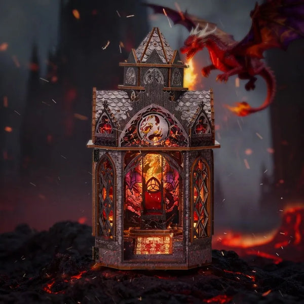 Spire of the Wyrm book nook kit – DIY gothic dragon tower