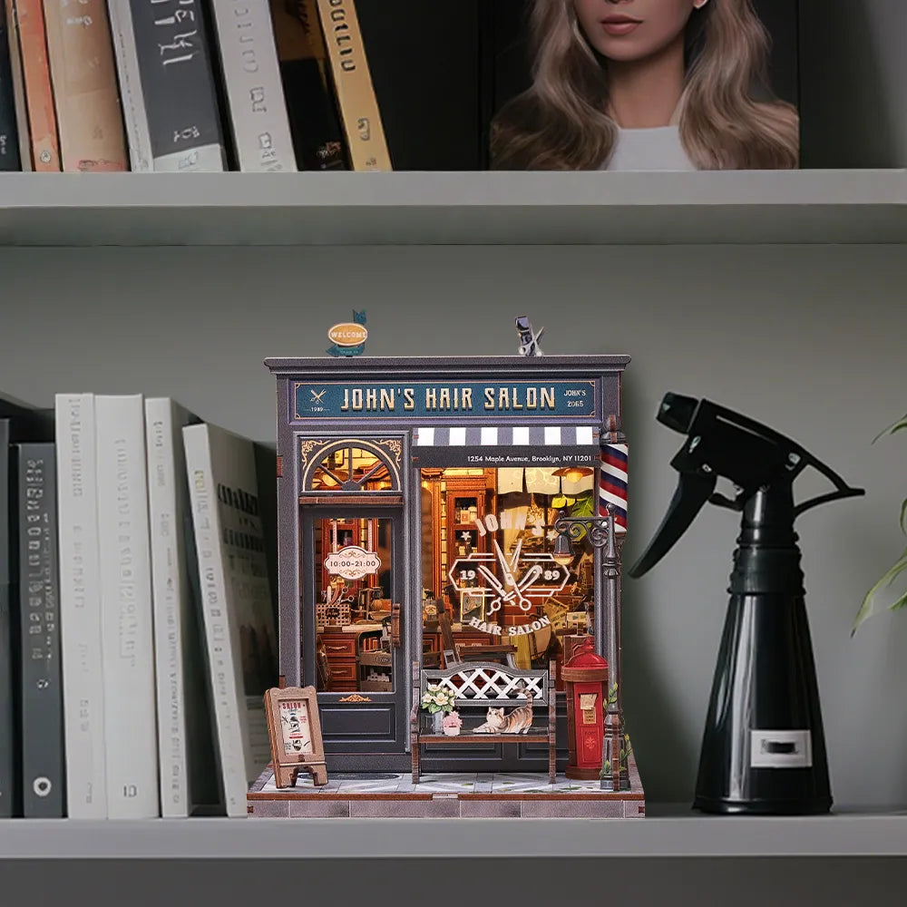 John's Hair Salon Book Nook Kit