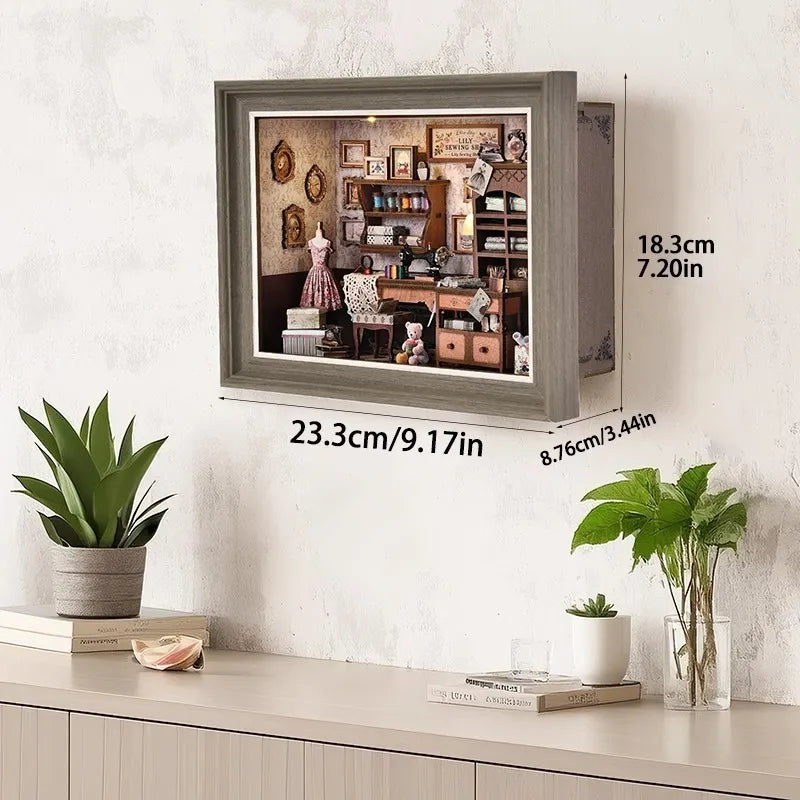 DIY 3D-Bilderrahmen Bausatz - Lily's Nähstube | Miniatur Diorama