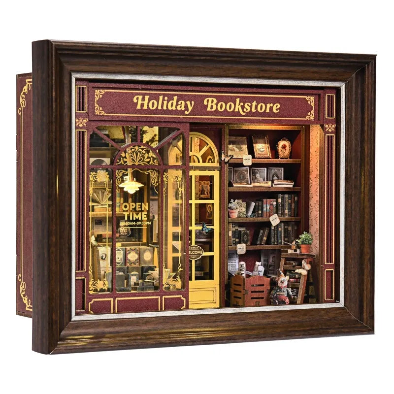 DIY 3D-Bilderrahmen Bausatz - Street Corner Holiday bookstore