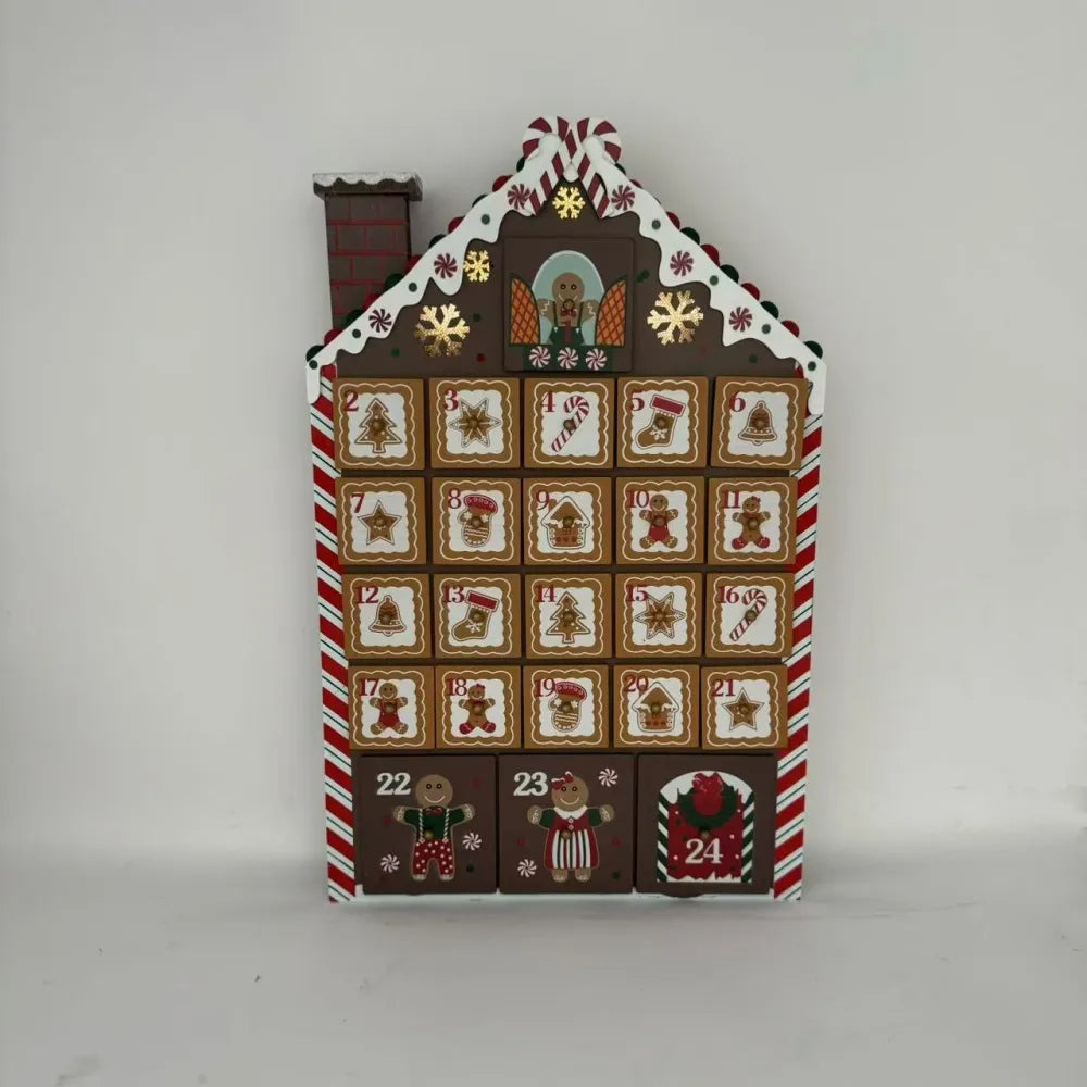 Gingerbread House Wooden Advent Calendar