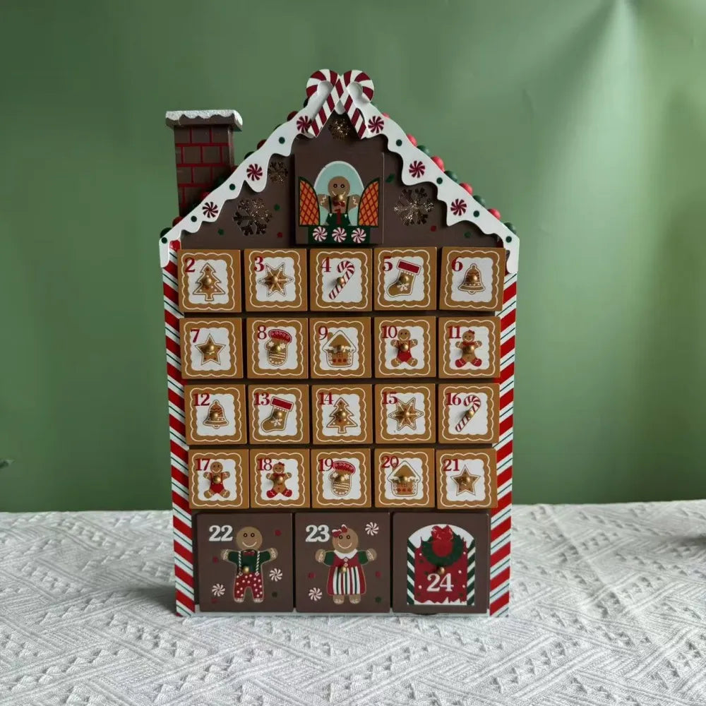 Gingerbread House Wooden Advent Calendar