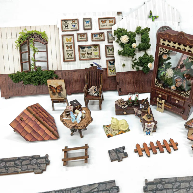 Butterfly House Miniature House Kit