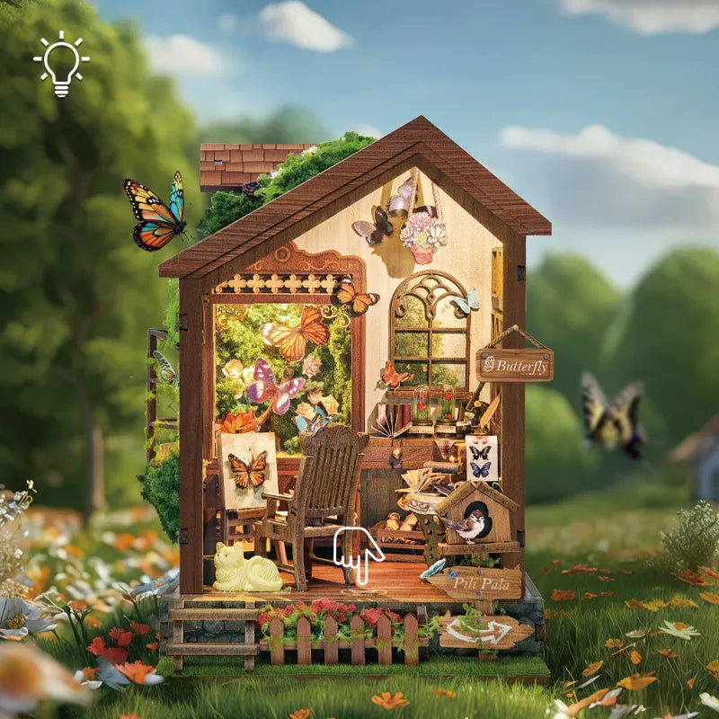 Butterfly House Miniature House Kit