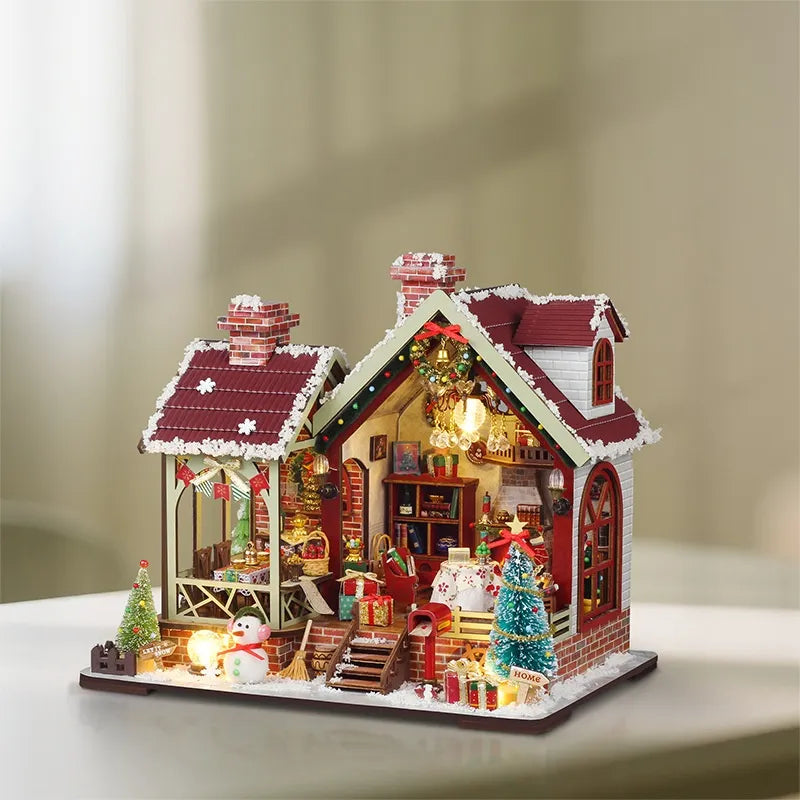 Miniatur Haus Bausatz - Warm Christmas Lodge