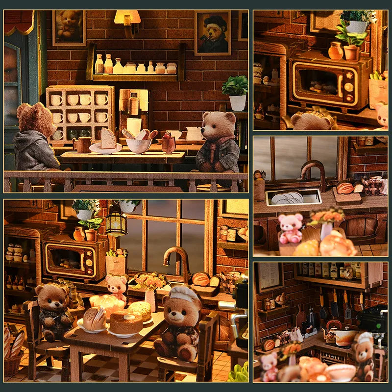 Bear Restaurant Miniature House Kit