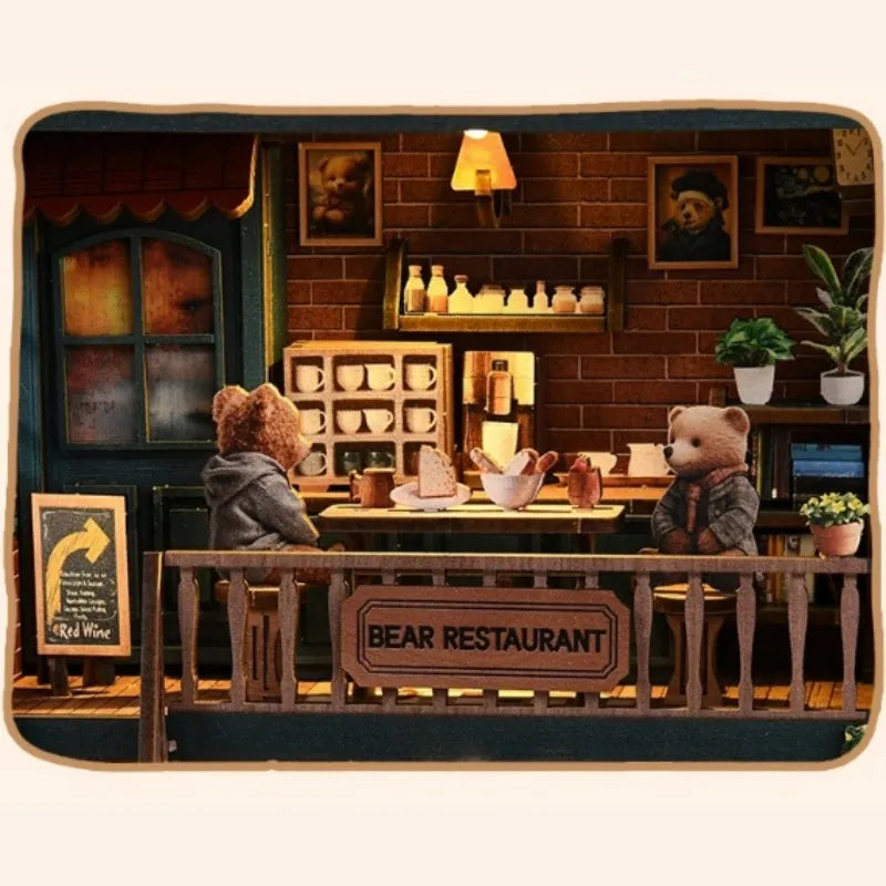 Bear Restaurant Miniature House Kit