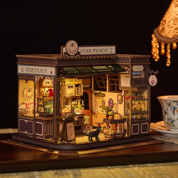 Magic Coffee Shop miniature house kit – DIY cosy cafe