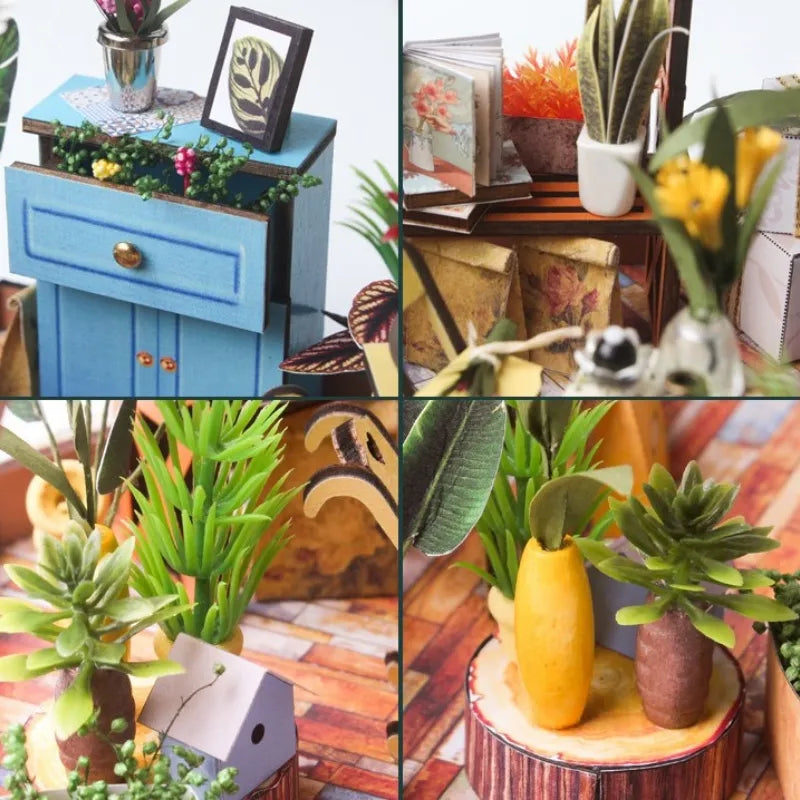 Starry Sky Flower House Miniature House Kit