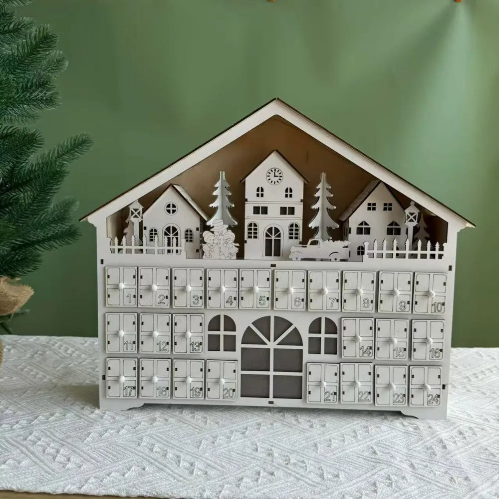 White Wooden Advent Calendar