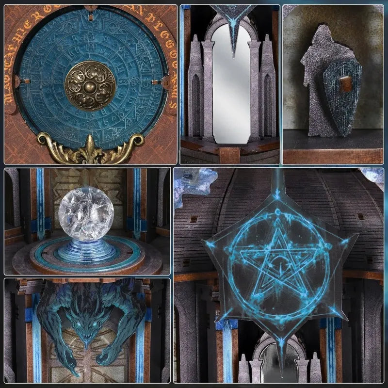 Open a book. Reveal a wizard's workshop.