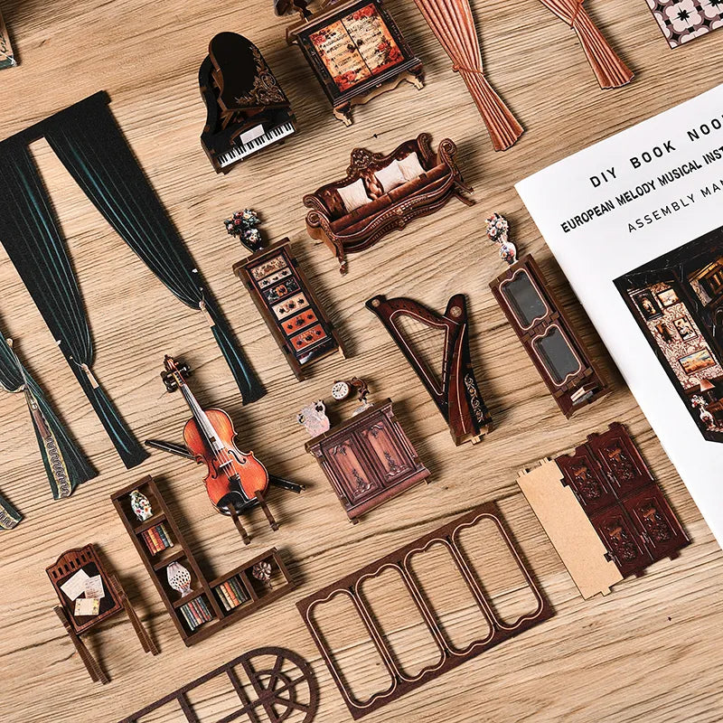European Melody Box Book Nook Kit