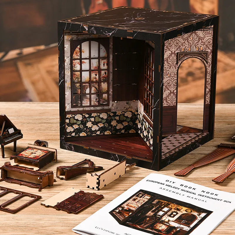 European Melody Box Book Nook Kit
