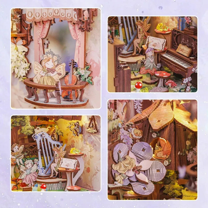 Flower Forest Concert Book Nook Kit