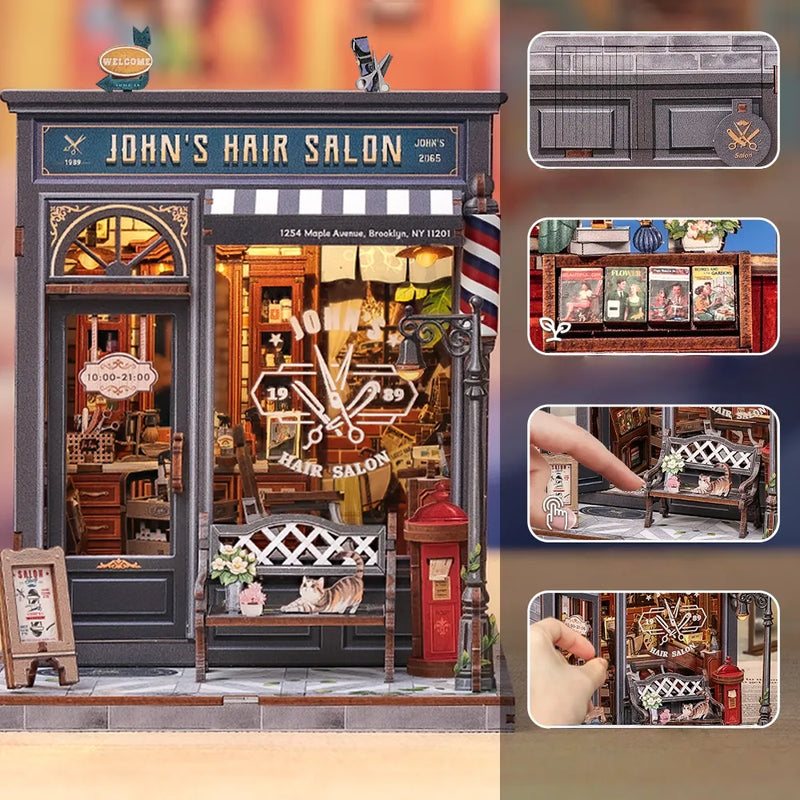 John's Hair Salon Book Nook Kit
