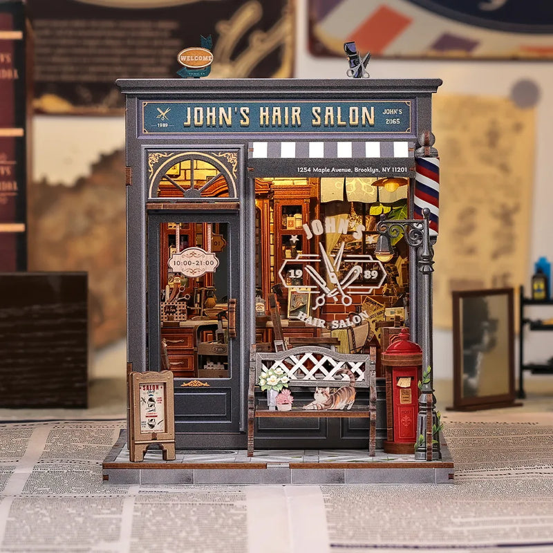 John's Hair Salon Book Nook Kit