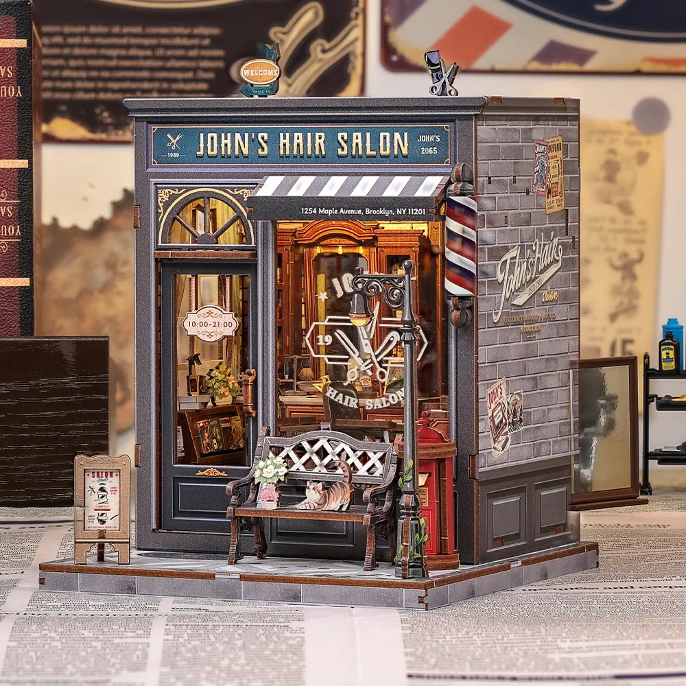 John's Hair Salon Book Nook Kit