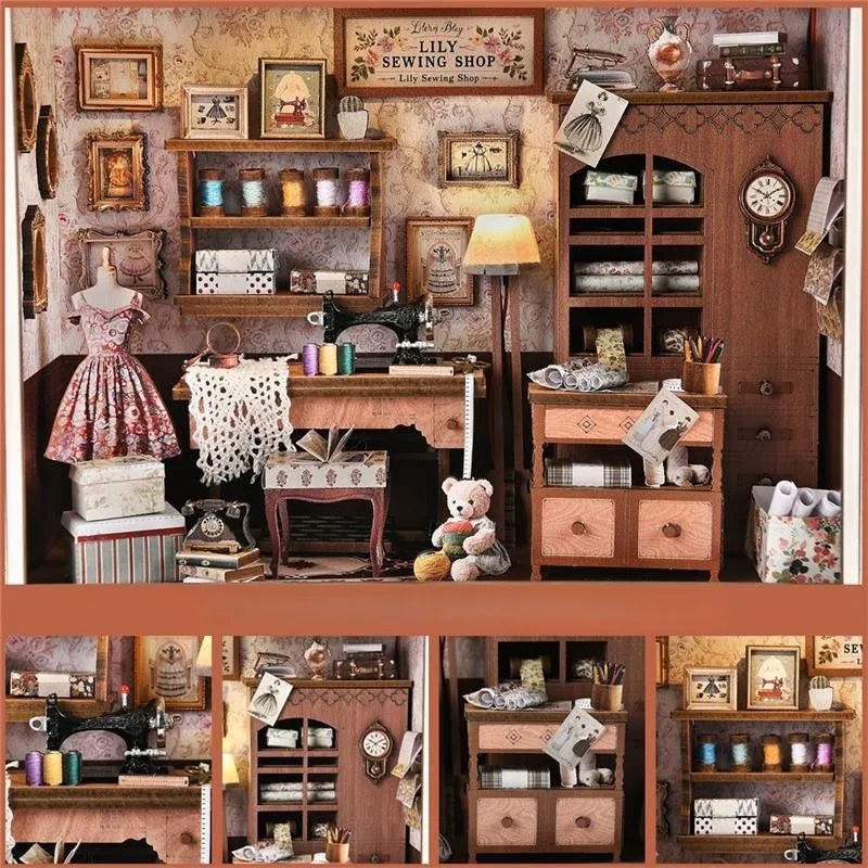 Lily's Sewing Shop 3D Picture Frame Diorama Kit