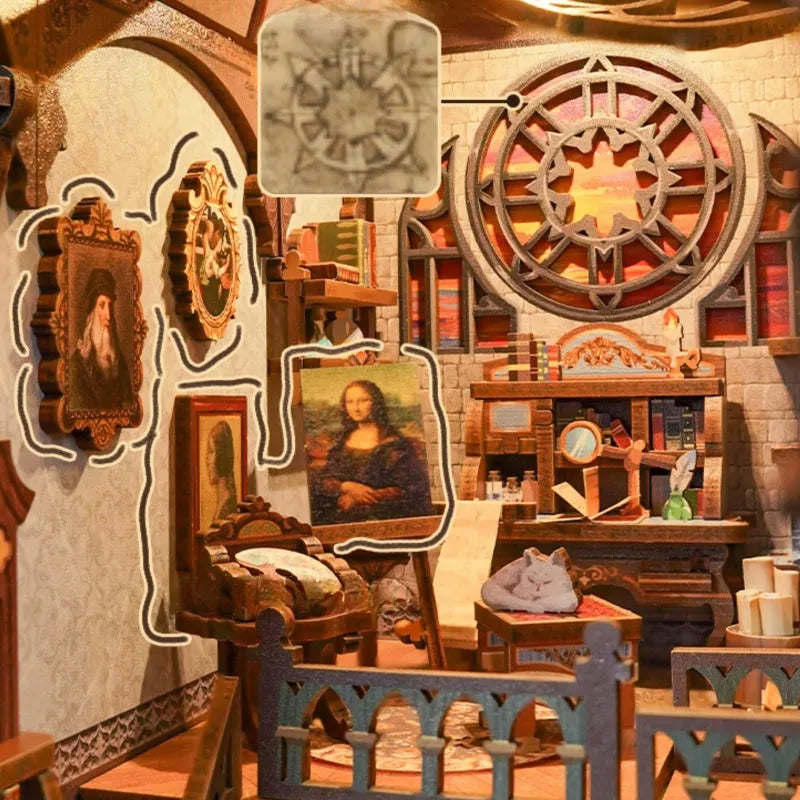 An artist's workshop in miniature