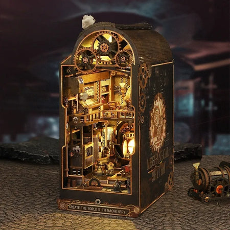 Mechanical Rhythm book nook kit – DIY steampunk workshop