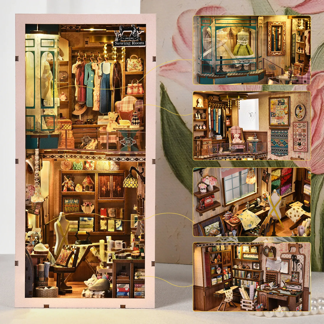 Sewing Room book nook kit – detail view 2