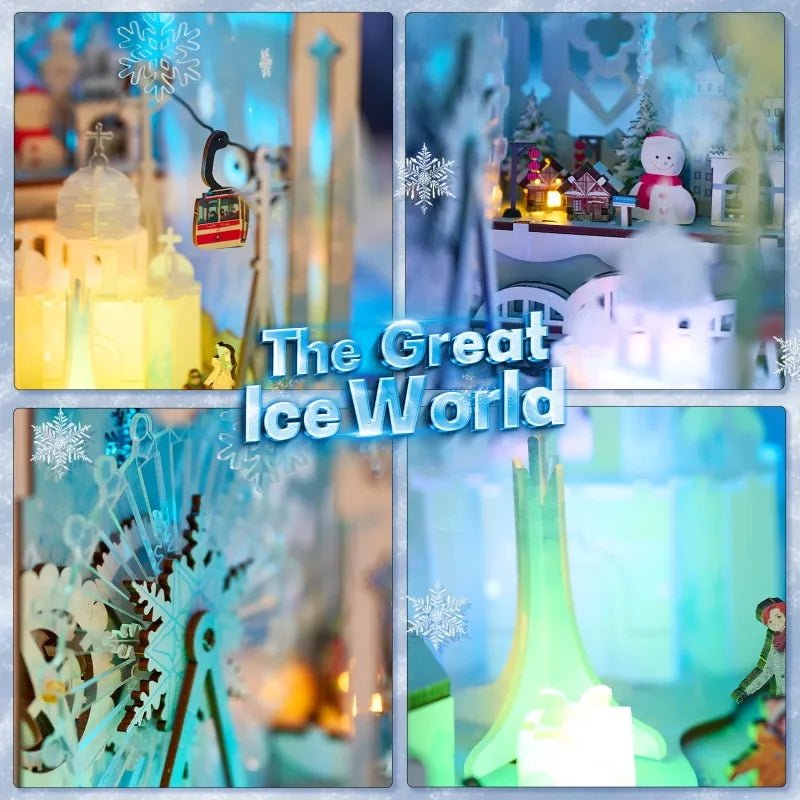 Build a miniature world of ice