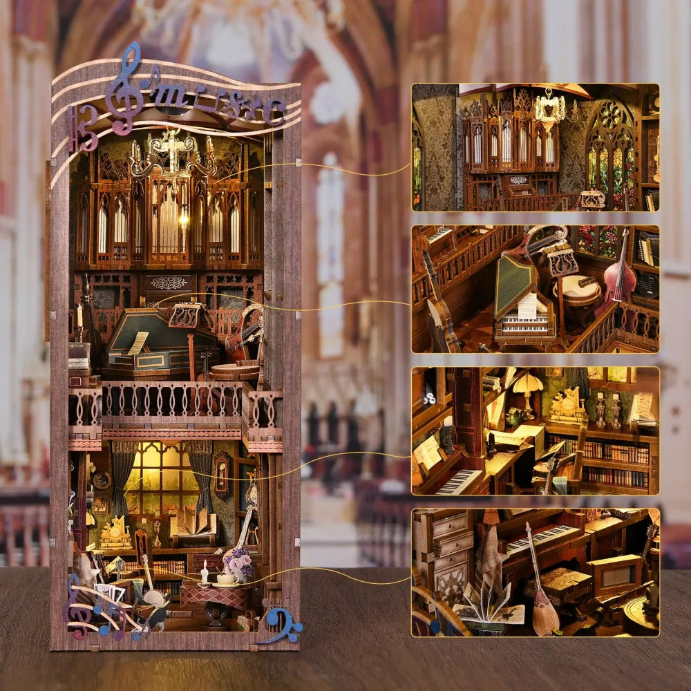 Timeless Melody book nook kit – detail view 3