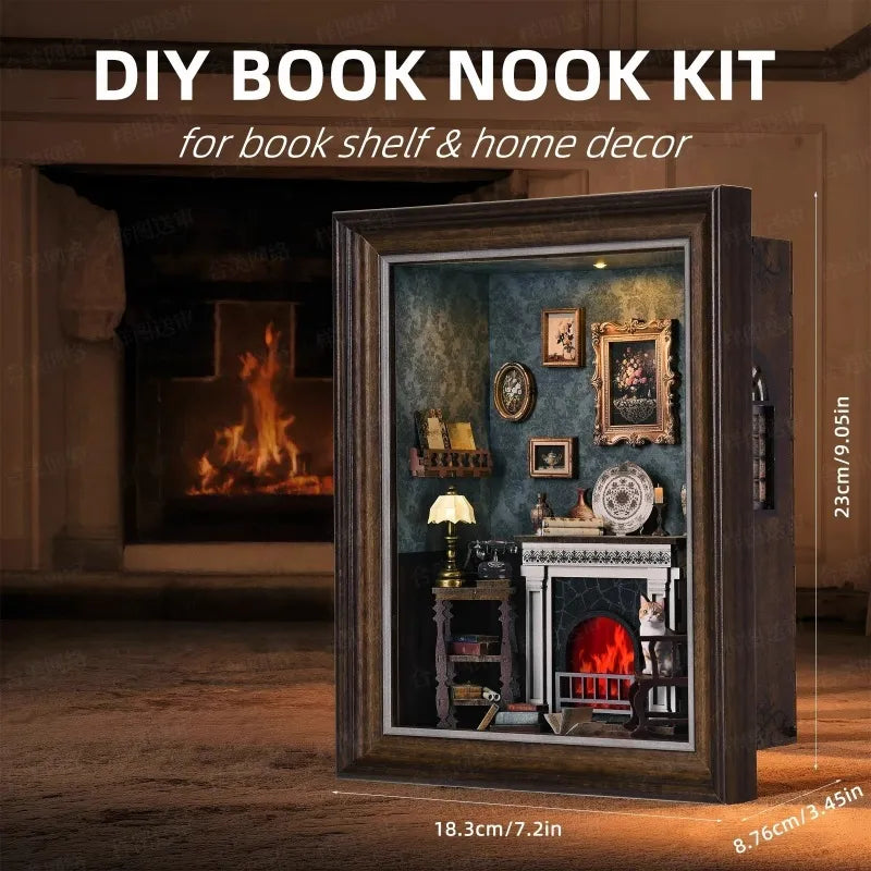 Fireplace Room 3D Picture Frame Diorama Kit