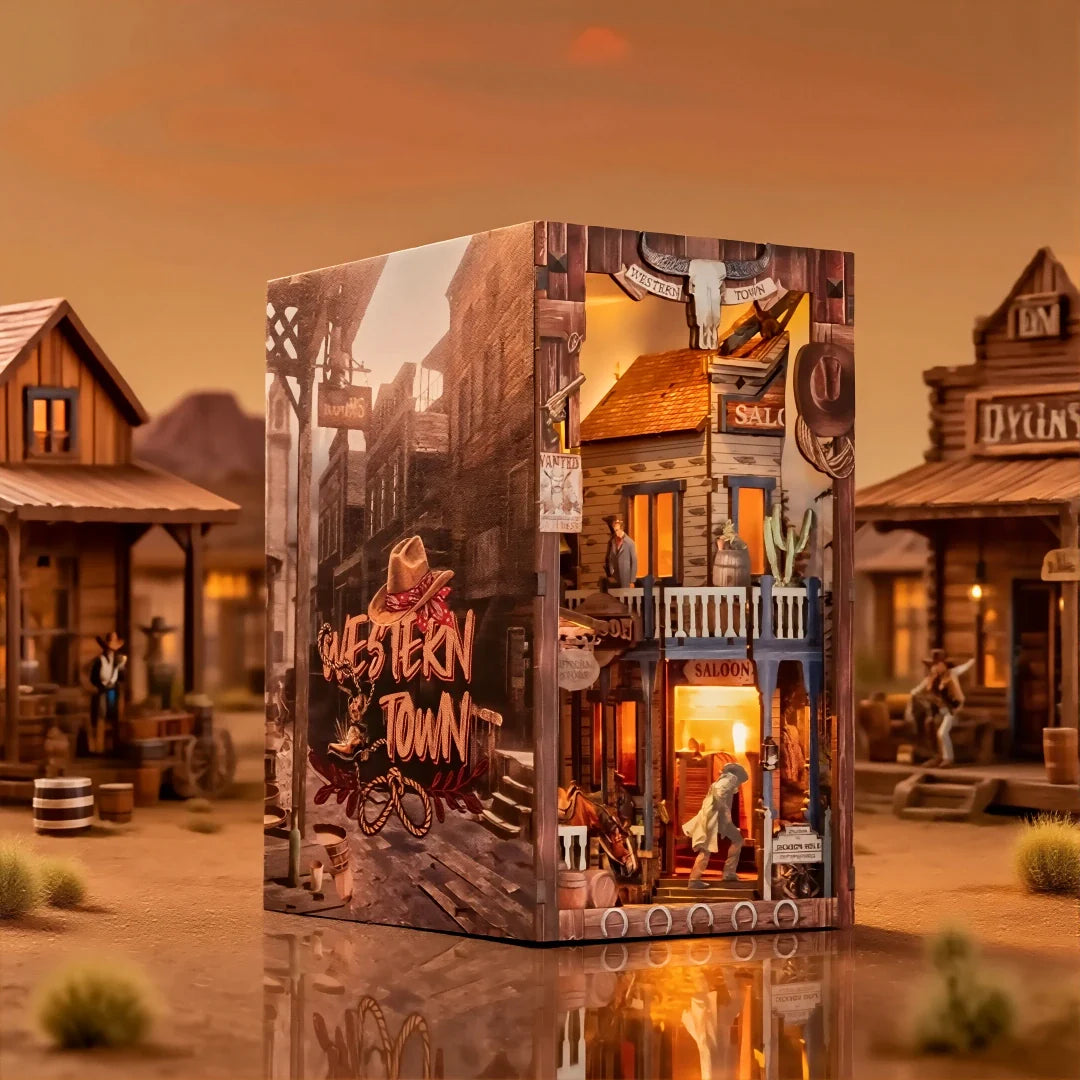 DIY Holz Book Nook - Western Town