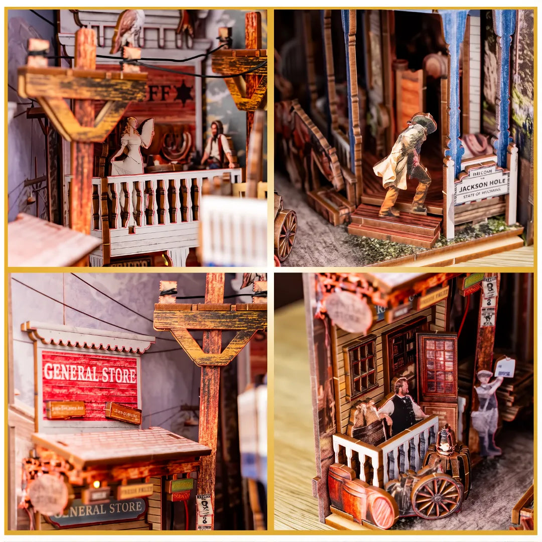 DIY Holz Book Nook - Western Town