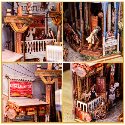 DIY Holz Book Nook - Western Town