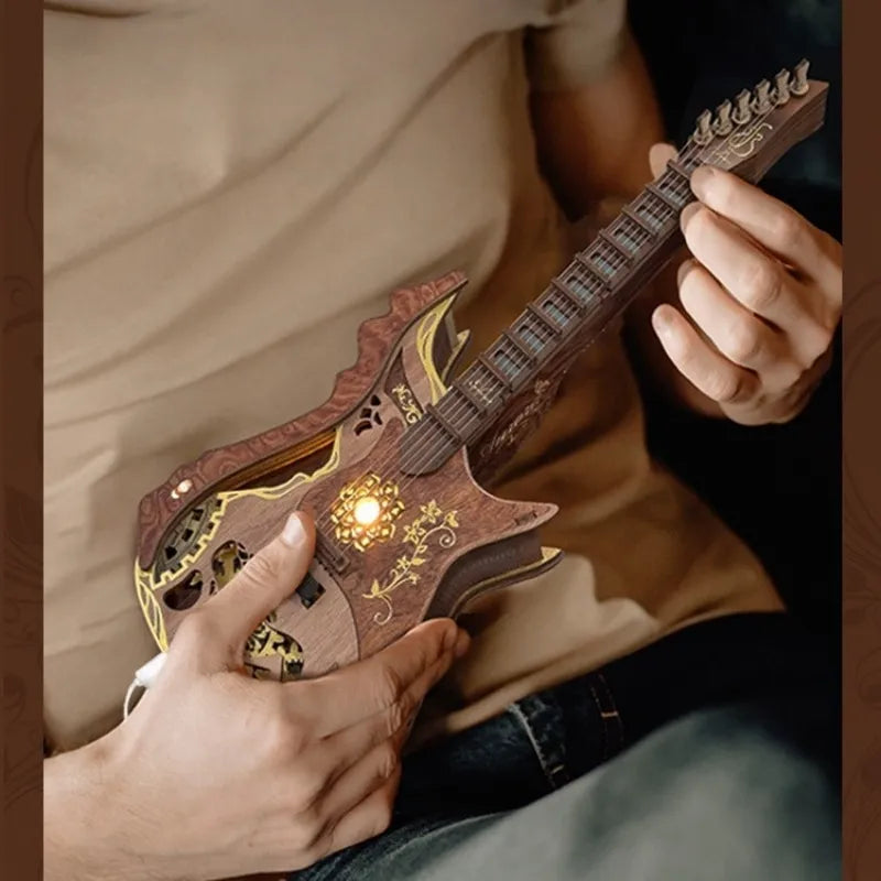 3D Holzpuzzle - Gitarren Bausatz