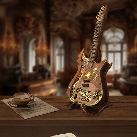 3D Holzpuzzle - Gitarren Bausatz