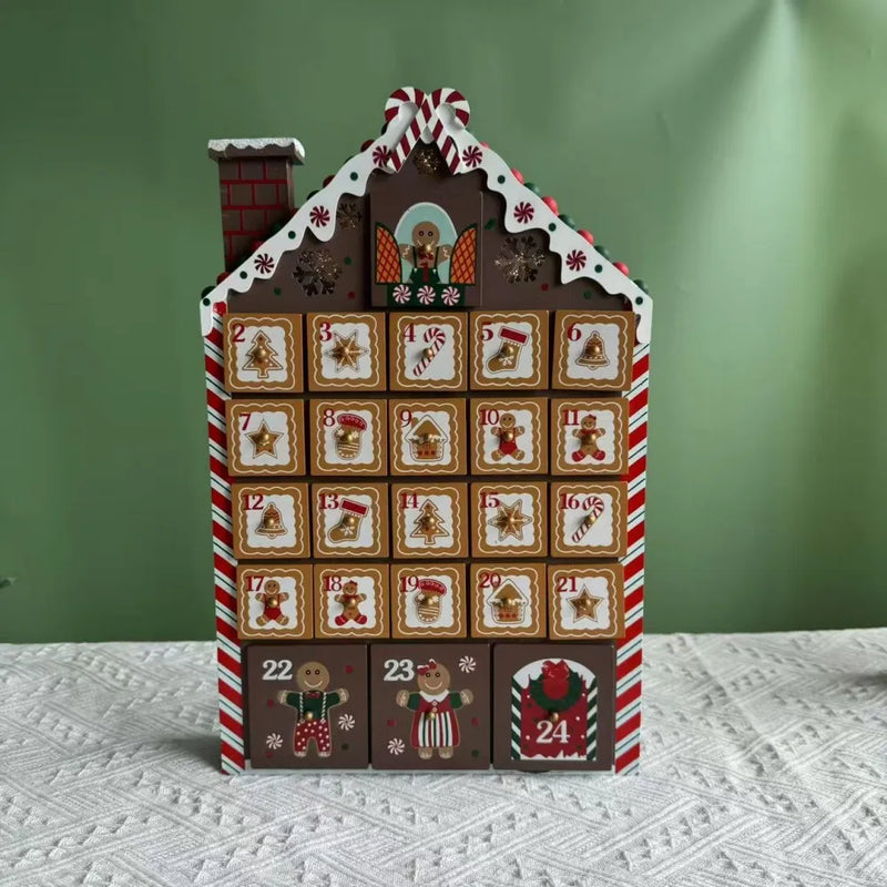 Gingerbread House Wooden Advent Calendar