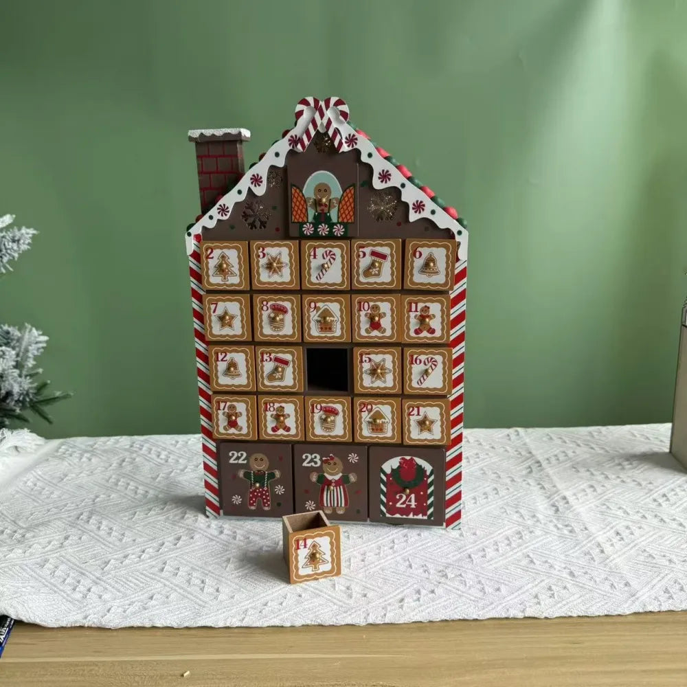 Gingerbread House Wooden Advent Calendar