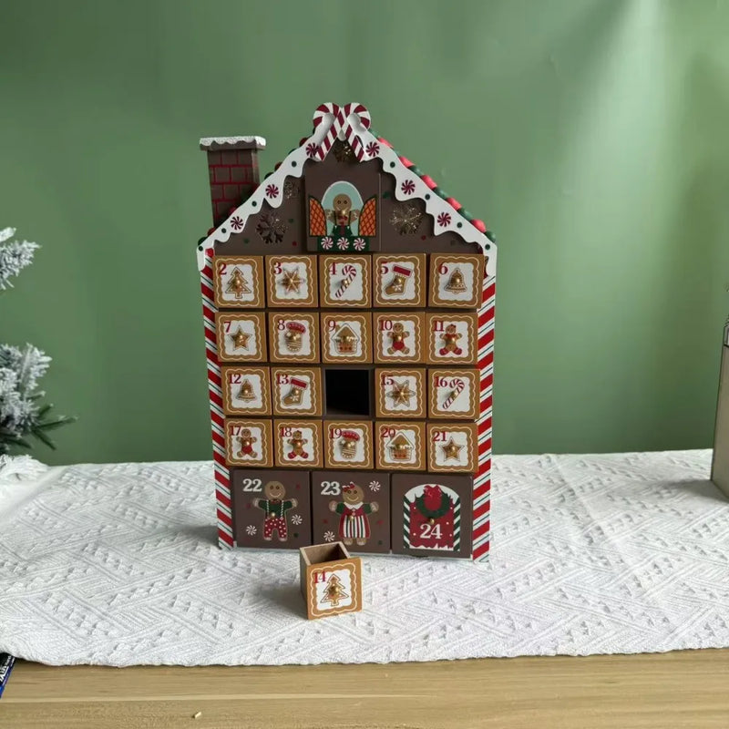 Gingerbread House Wooden Advent Calendar