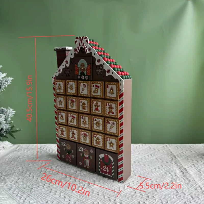 Gingerbread House Wooden Advent Calendar