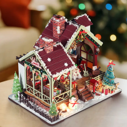 Miniatur Haus Bausatz - Warm Christmas Lodge