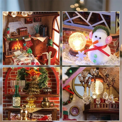 Miniatur Haus Bausatz - Warm Christmas Lodge