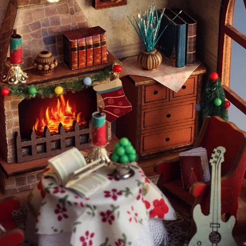 Miniatur Haus Bausatz - Warm Christmas Lodge