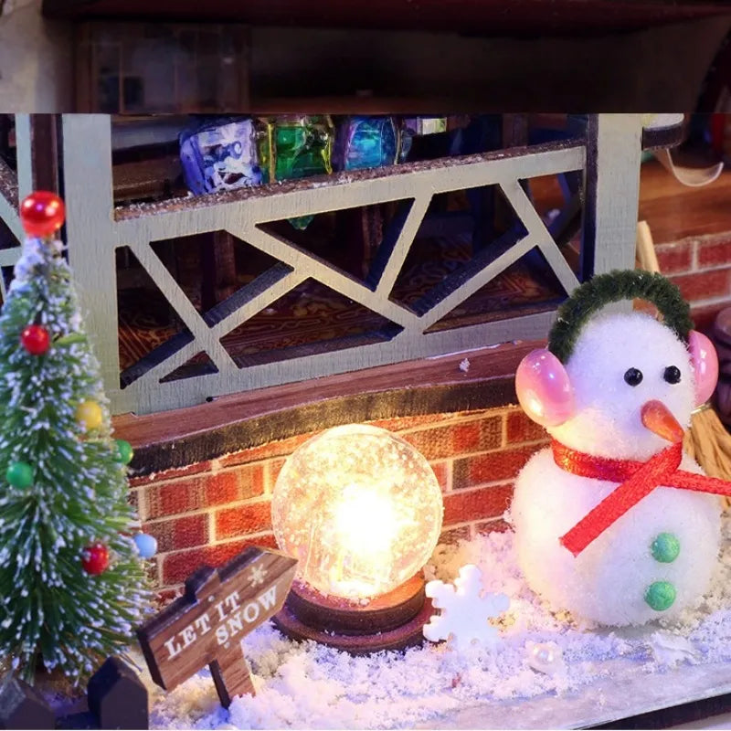 Miniatur Haus Bausatz - Warm Christmas Lodge