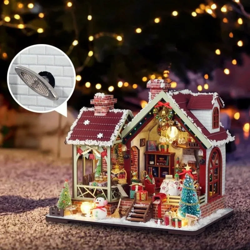 Miniatur Haus Bausatz - Warm Christmas Lodge