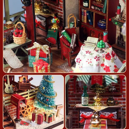 Miniatur Haus Bausatz - Warm Christmas Lodge