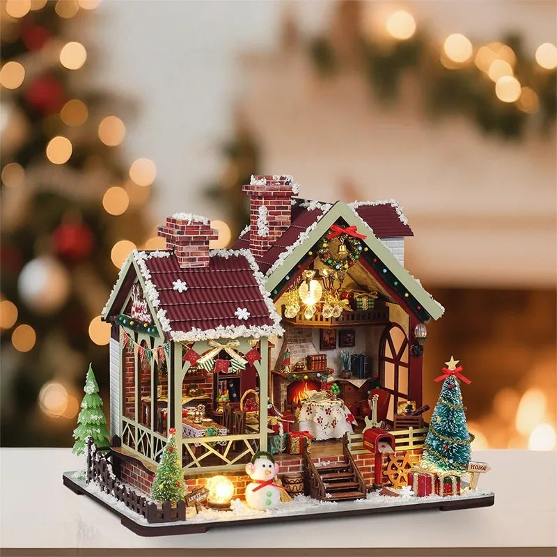 Miniatur Haus Bausatz - Warm Christmas Lodge