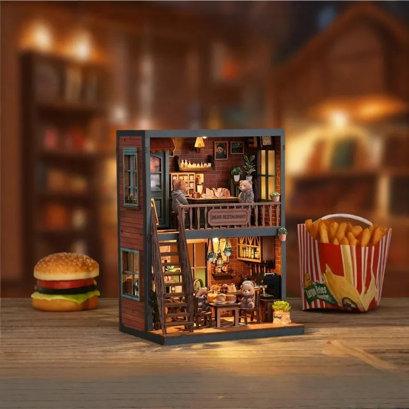 Bear Restaurant Miniature House Kit