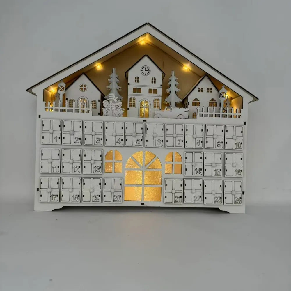 White Wooden Advent Calendar