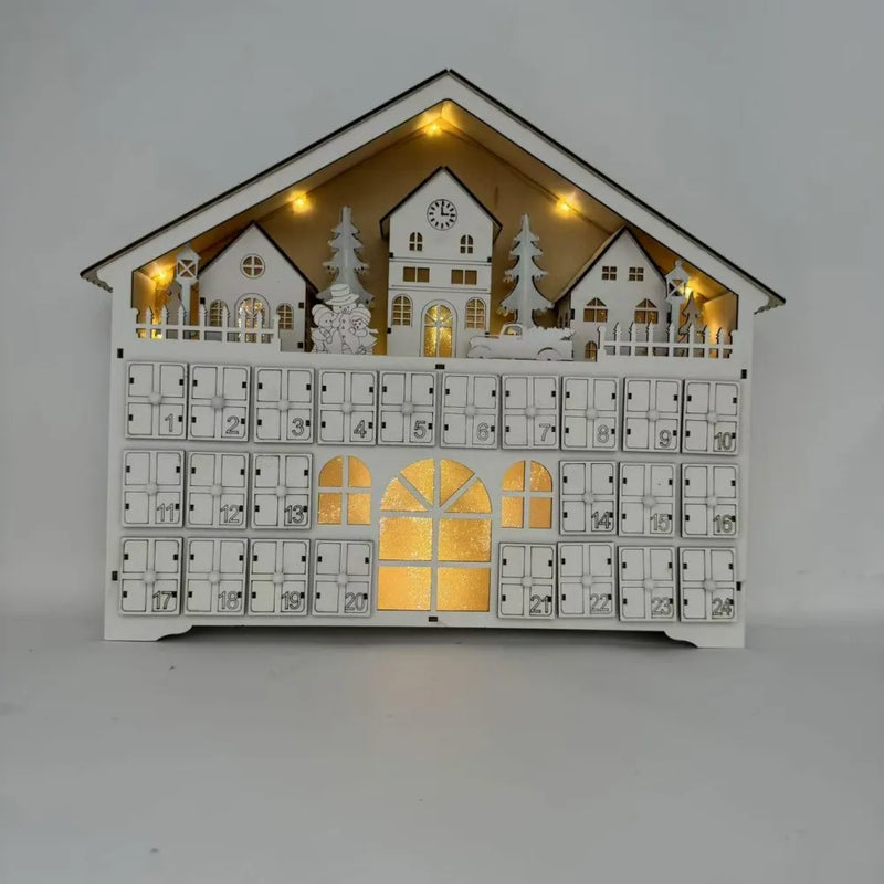 White Wooden Advent Calendar