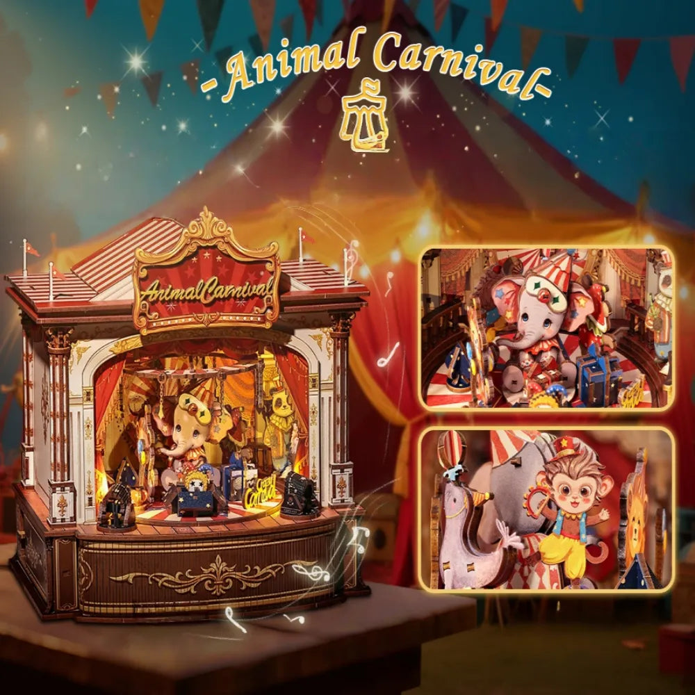 DIY Holz-Spieluhr - Animal Carnival